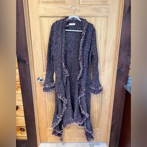 Gorgeous sweater with fur trim